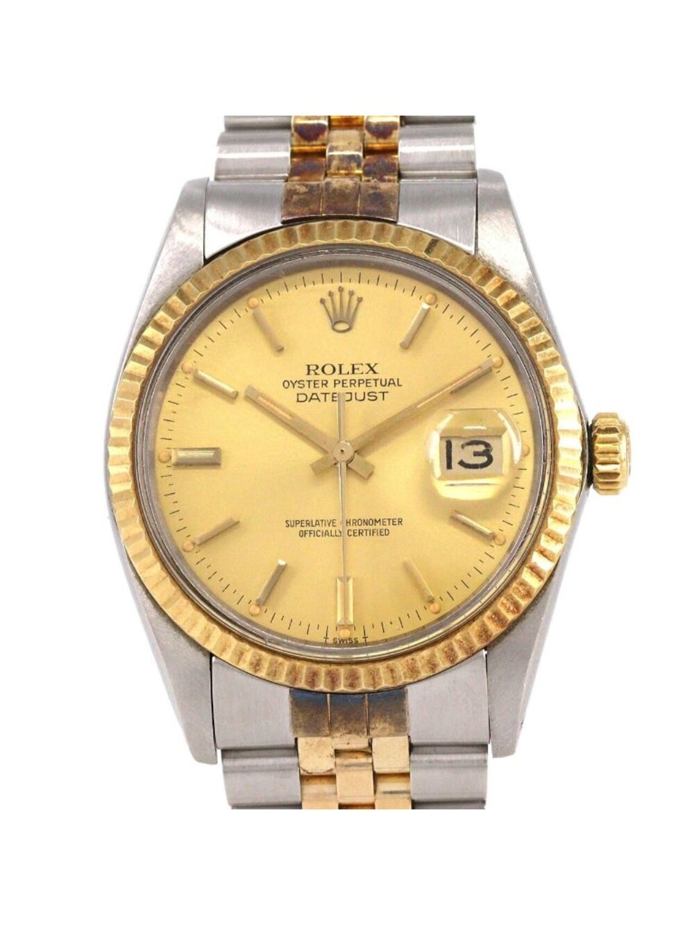 Rolex Datejust Stainless Steel Yellow Gold Automatic